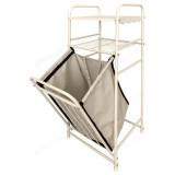 Стеллаж с корзиной для белья СК13 2-х ярусный бежевый