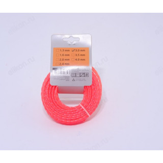 Леска для триммера d 3мм,15м скрученный квадрат-1