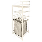 Стеллаж с корзиной для белья СК23 3-х ярусный бежевый
