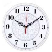 Часы настенные СН 2524-124 "Узор" белые