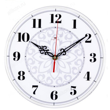 Часы настенные СН 2524-124, пластик, белые