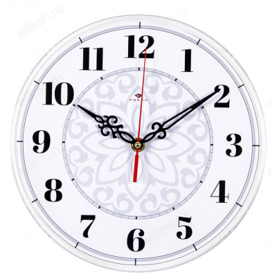 Часы настенные СН 2524-124, пластик, белые