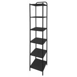 Стеллаж напольный СШН02 шестиярусный чёрный