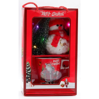 Кружка с ложкой НГ ST-235B-3 подарочная упаковка (снеговик)-2