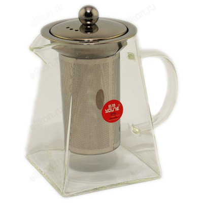 Чайник заварочный стекло STP8499 0.75л квадр сито-2