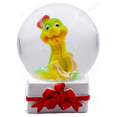 Сувенир Змея шар стеклянный СЗШ/7 7см-1