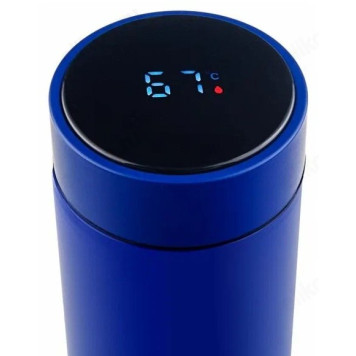 Термос синий 0,5л с индикацией температуры-1