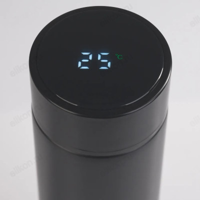 Термос черный с индикацией температуры-1