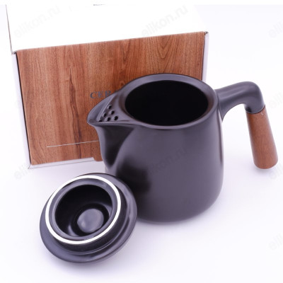 Чайник керамика артT69 черный-2