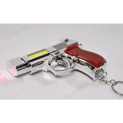 Брелок Пистолет фонарь боковой, лазер TH-1/2Б-1
