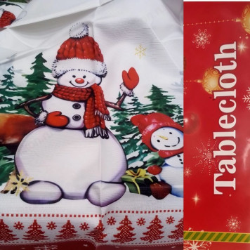 Скатерть новогодняя 140*180 TJZB-003 ПЭ