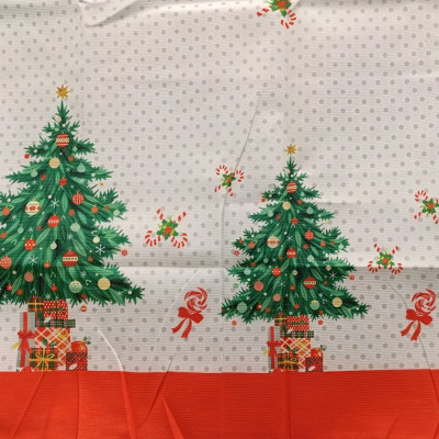 Скатерть новогодняя 140*180 TJZB-005 ПЭ