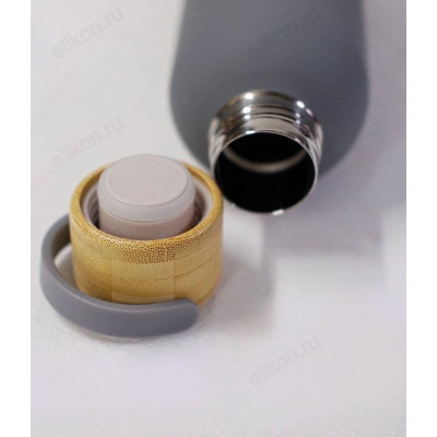 Термос металл 0,5мл бамбук.крышка ТМ-500Б-1