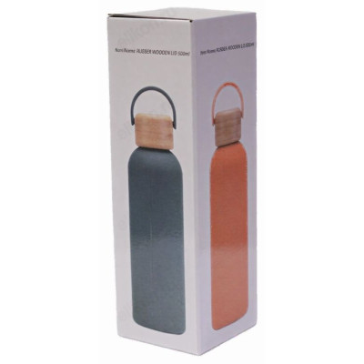 Термос металл 0,5мл бамбук.крышка ТМ-500Б-4