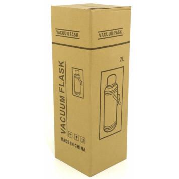 Термос стекло 2л Красный-1