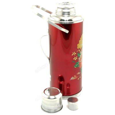 Термос стекло 2л Красный-2