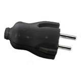 Вилка б/з черная 6А 250В " Народная" 