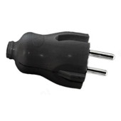 Вилка б/з черная 6А 250В " Народная" 