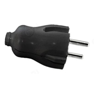 Вилка б/з черная 6А 250В  