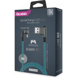 Кабель USB - micro USB 1,2м 2A X-Game Neo игровой, угловой, двухсторонний