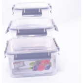 Набор контейнеров пластик XG8208A-1 3шт +нож+вилка