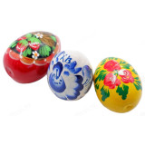 Яйцо пасхальное цветное деревянное