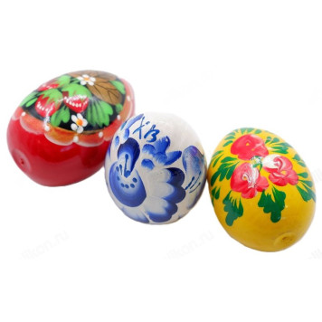 Сувенир-Яйцо пасхальное цветное деревянное