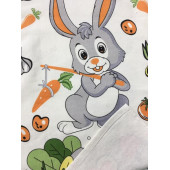 Полотенце хлопок/махра с крючком 35*75см Зайцы