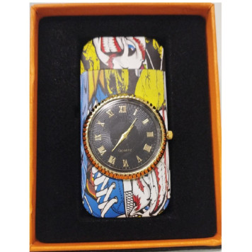 Зажигалка с часами в подарочной упаковке-1