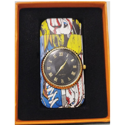 Зажигалка с часами в подарочной упаковке-1