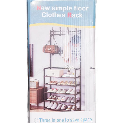 Вешалка напольная с обувницей ZK-381-2