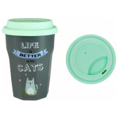 Кружка 360мл с крышкой Любимый кот, вид 1 КИТАЙ ZPX21903/1