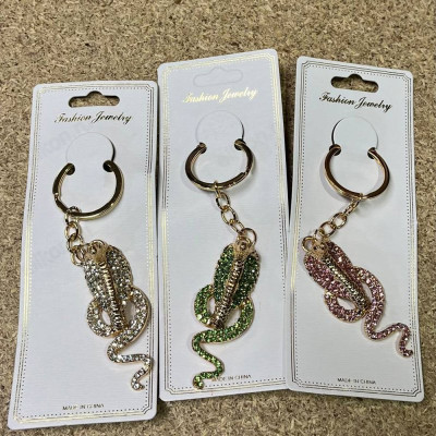 Сувенир брелок Змея стразы 12шт-3