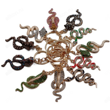 Сувенир брелок Змея стразы 12шт-5