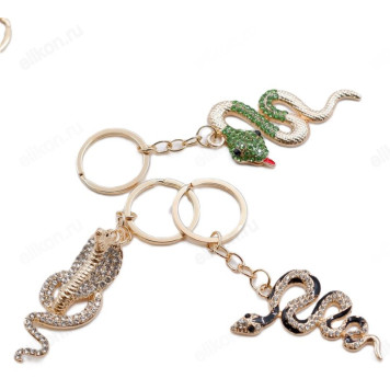 Сувенир брелок Змея стразы 12шт-6