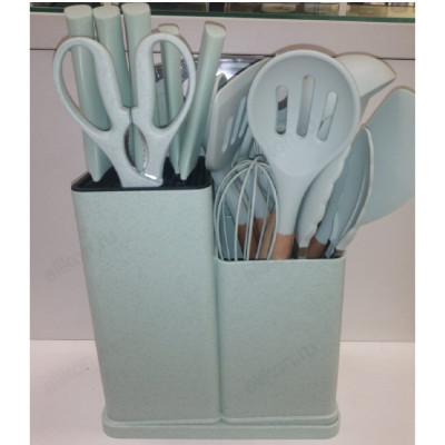 Набор кухонный силикон с ножами KITCHEN KNIVES DF-W020D