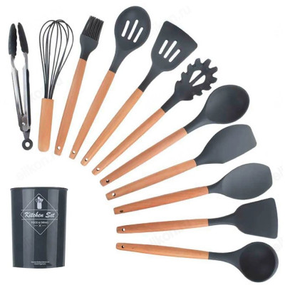 Набор кухонный силикон KITCHEN UTENSILS 11 предметов-1