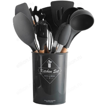 Набор кухонный силикон KITCHEN UTENSILS 11 предметов