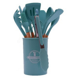 Набор кухонный силикон Kichen Utensils с деревянной ручкой