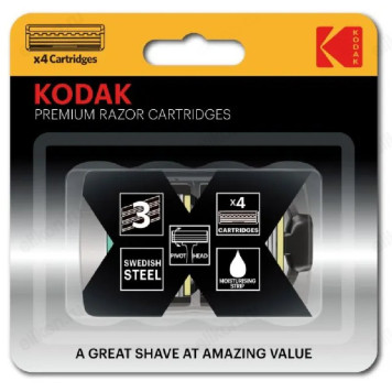 Сменные кассетые для Kodak  Prem Razor 3 (4 кассеты)  подходит к Mac3 и Mac3 turbo