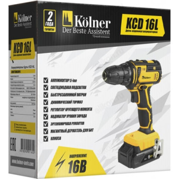 Дрель-шуруповерт KOLNER KCD 16L-8