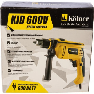 Дрель ударная Kolner KID 600V-4
