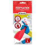 Перчатки латексные хоз. БИКОЛОР (L) BICOLO3 синий+желтый