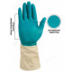Перчатки латексные хоз. БИКОЛОР (S) BICOLO5 беж.+бирюз.