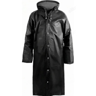 Дождевик Komfi EVABL1 с капюшоном на кнопках ЧЕРНЫЙ-1
