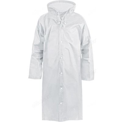 Дождевик Komfi EVAWA1 с капюшоном на кнопках БЕЛЫЙ-1