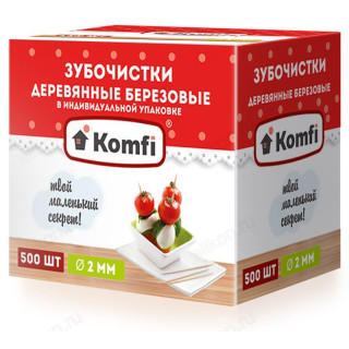 Зубочистки Komfi береза в инд. упаковке KWN206K-1