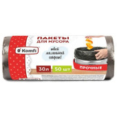 Мешки для мусора ПНД KOMFI PM350BL 30л/50шт 17169 Мешки для мусора ПНД KOMFI PM350BL 30л/50шт 17169