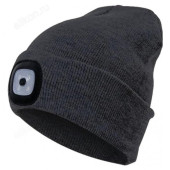 Шапка с фонарем КОСМОС черная KOCHat_black