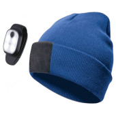 Шапка с фонарем- клипсой КОСМОС синяя